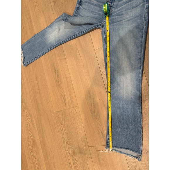 Mother  The Insider Crop Step Fray Jeans Out Of The Blue Size 26 25in - Picture 10 of 10